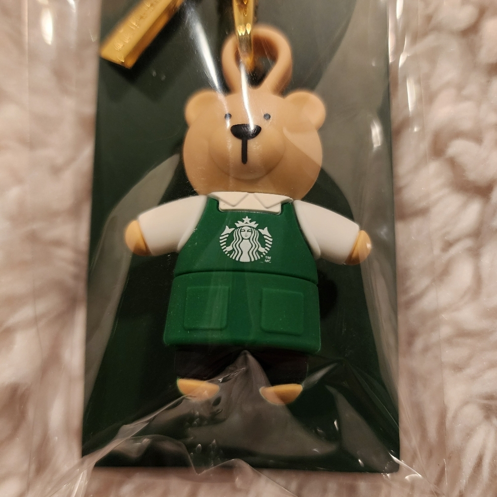 NWT - 2025 Starbucks Christmas Bearista Bear Reusable Hot Cup Lid Stopper - Picture 3 of 6
